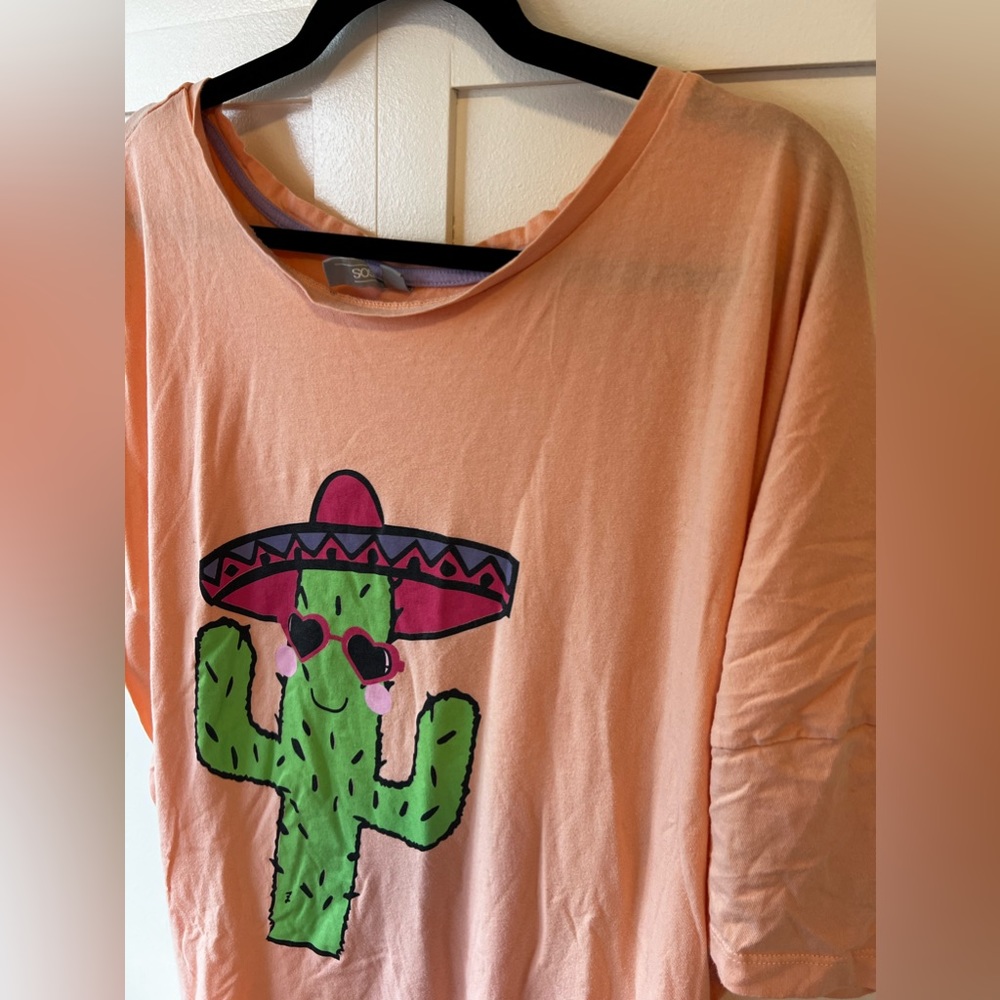 ASOS Women’s Plus Size Nightgown Sleep‎ Shirt Cactus Sombero Size 18 - Picture 11 of 11